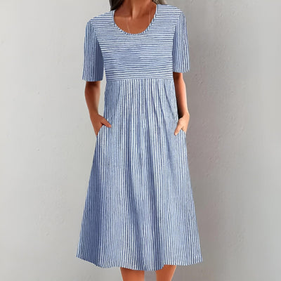 Kaylene™ - Elegant Striped Midi Dress
