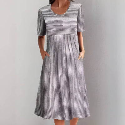 Kaylene™ - Elegant Striped Midi Dress