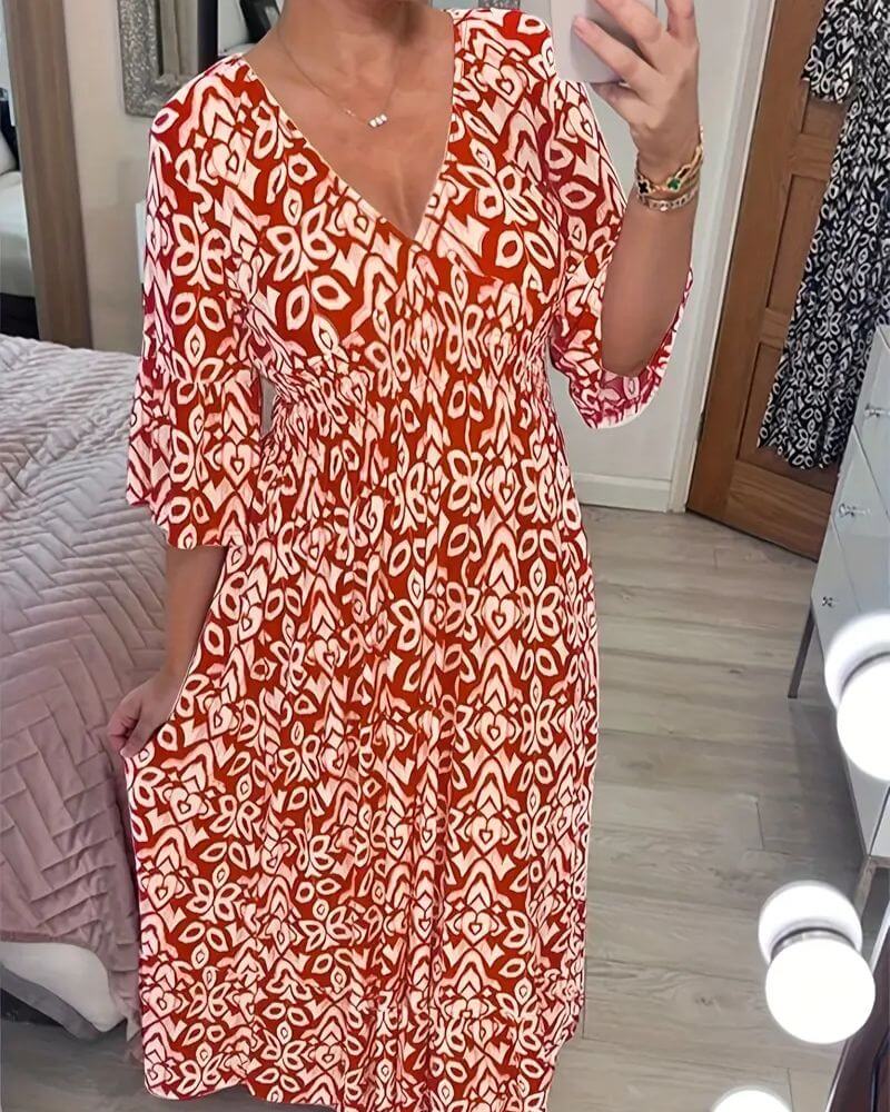 Krista™ – Casual Bohemian V-Neck Summer Dress
