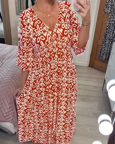 Krista™ – Casual Bohemian V-Neck Summer Dress