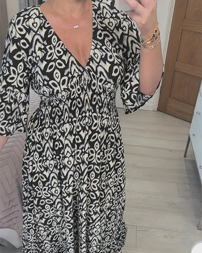 Krista™ – Casual Bohemian V-Neck Summer Dress