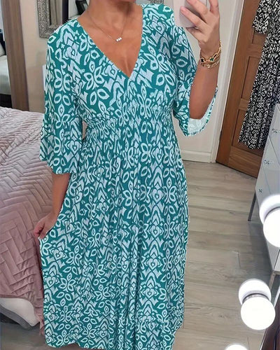 Krista™ – Casual Bohemian V-Neck Summer Dress