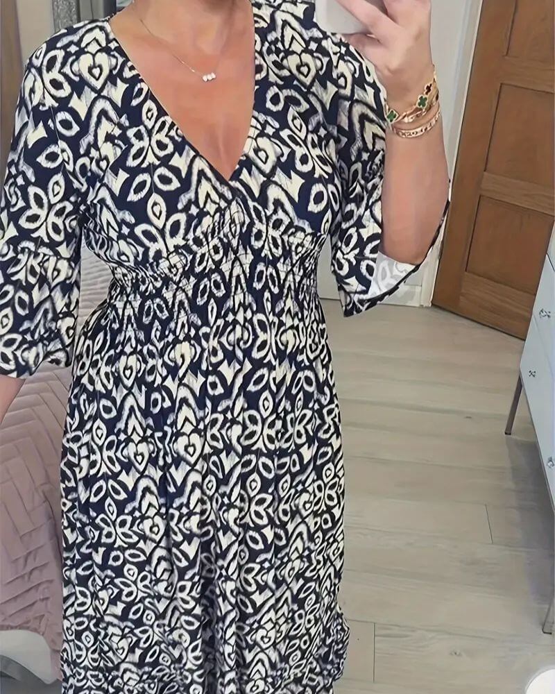 Krista™ – Casual Bohemian V-Neck Summer Dress