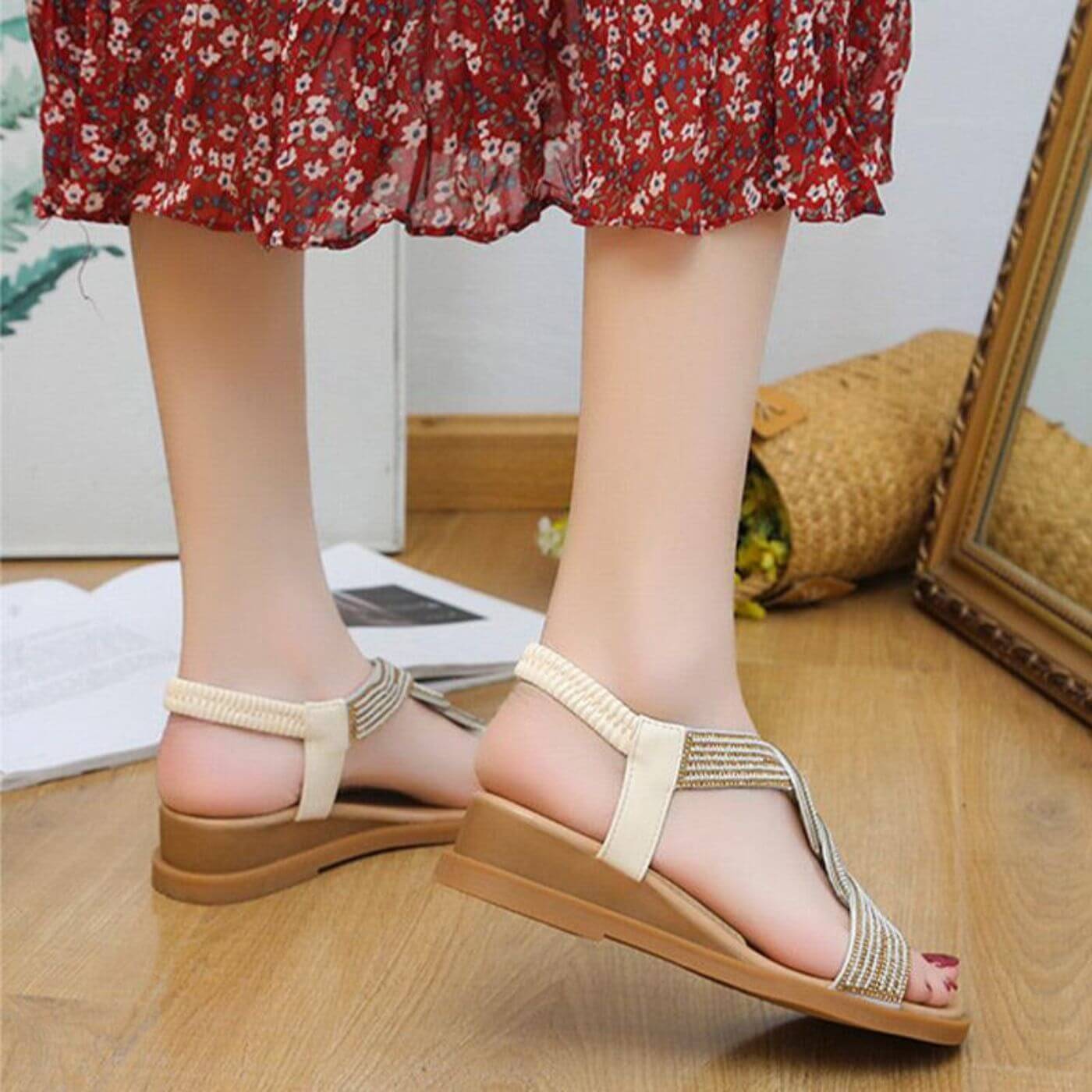 Kristen™ – Elegant Closed Toe Orthopedic Wedge Sandals