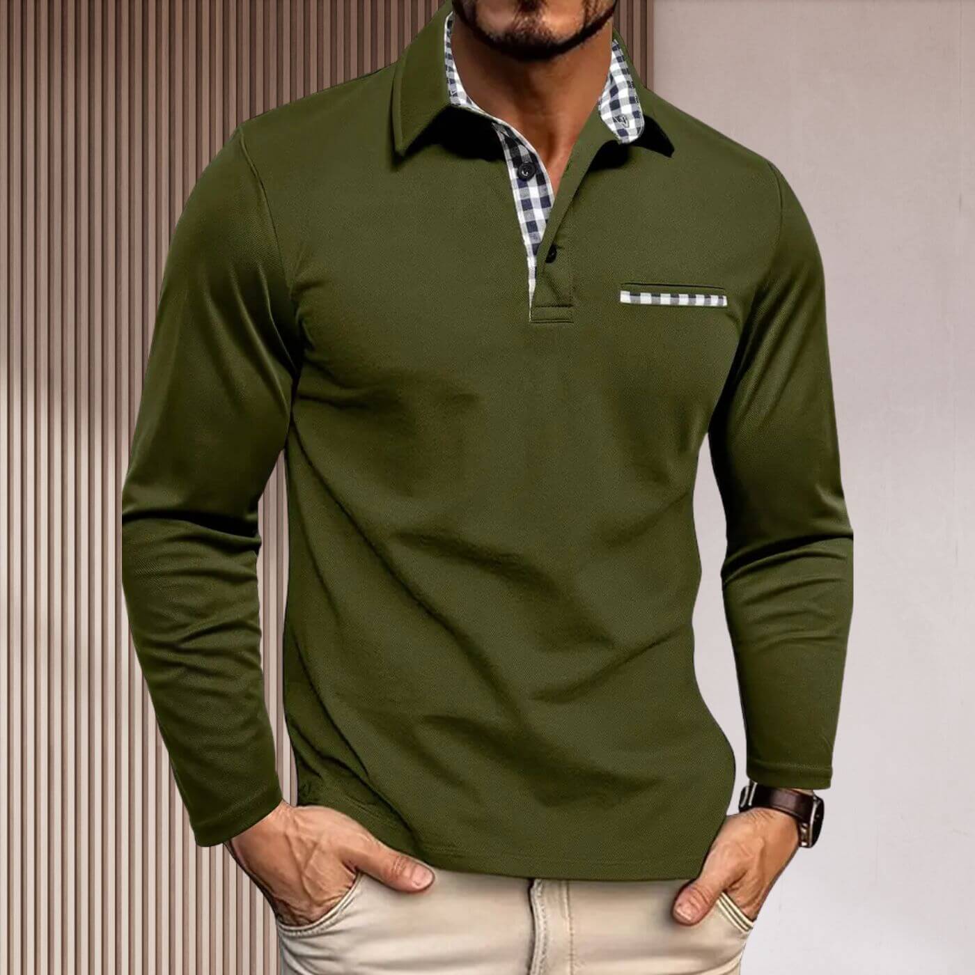 Kyle™ – Stylish Fitted Long Sleeve Shirt