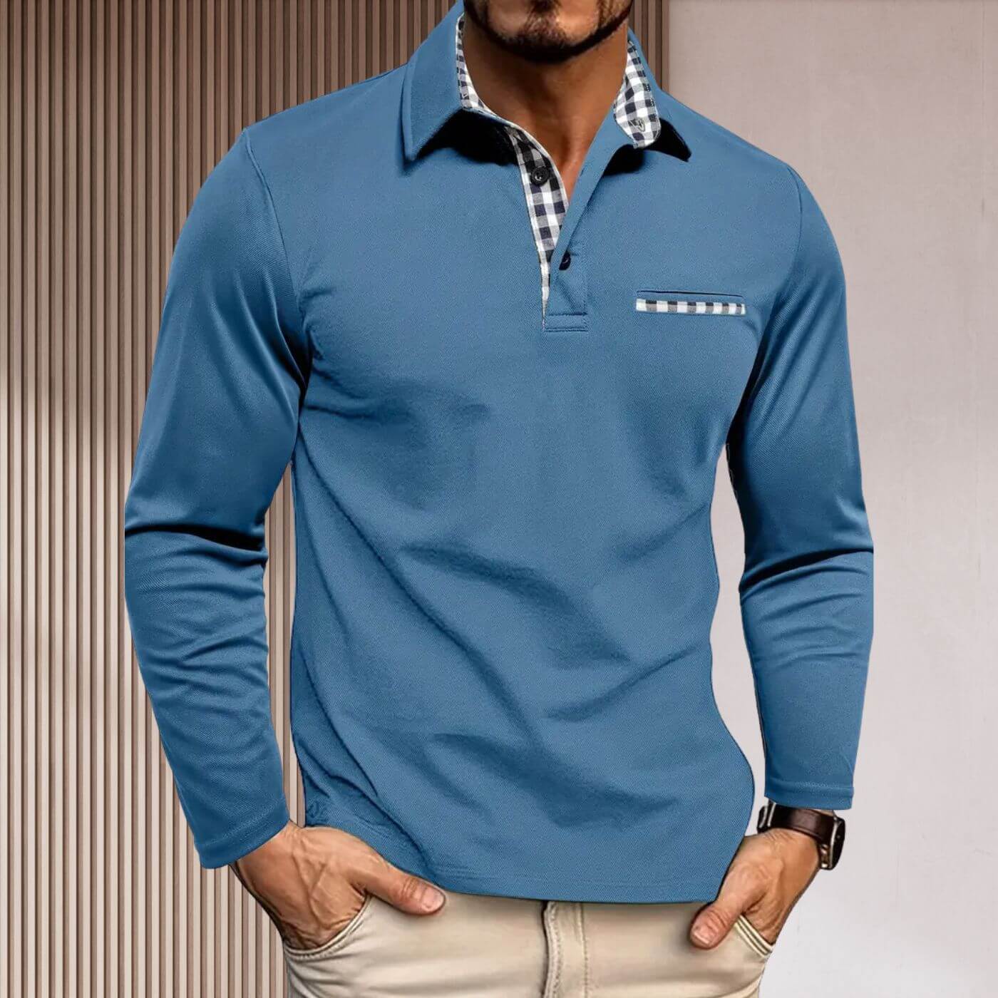 Kyle™ – Stylish Fitted Long Sleeve Shirt