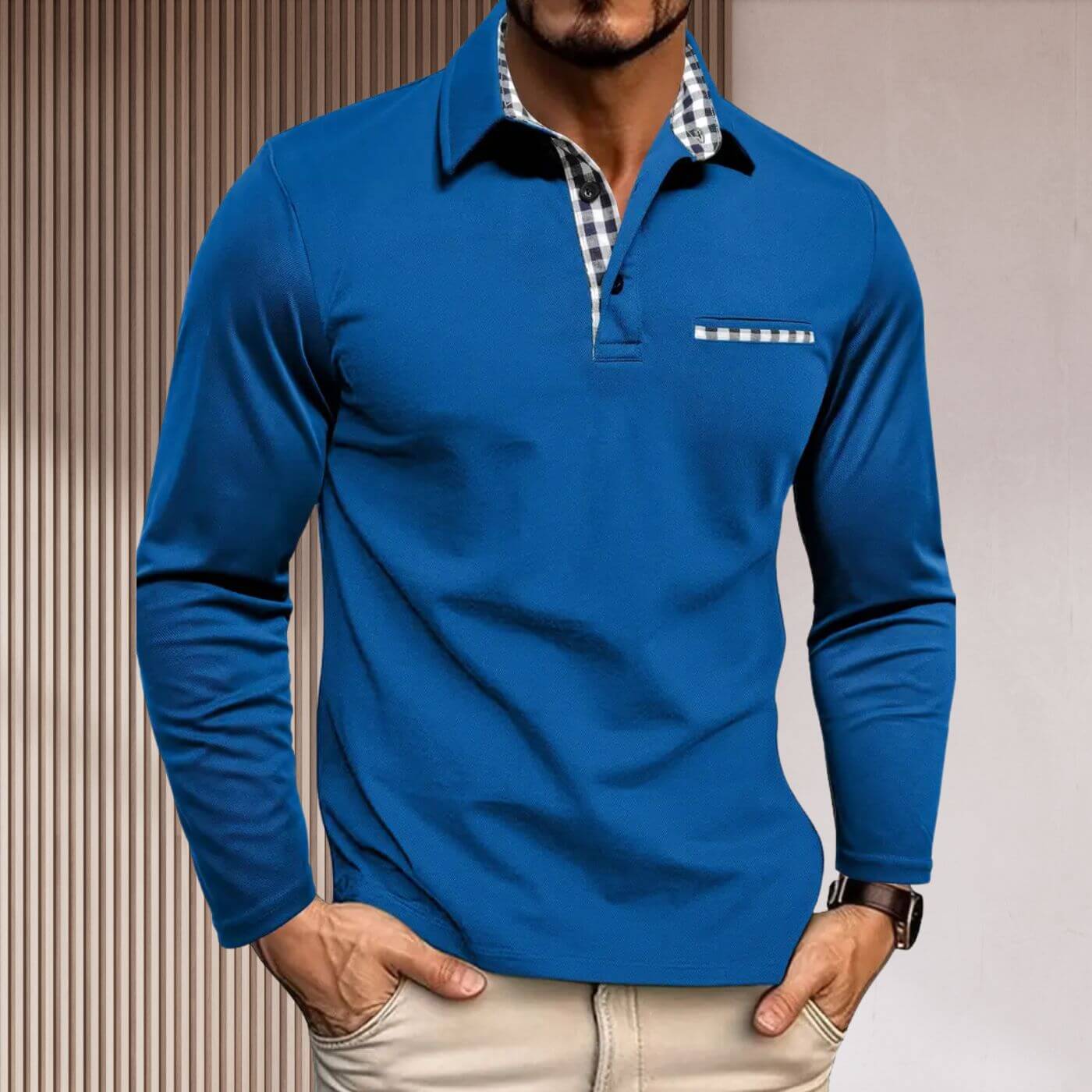 Kyle™ – Stylish Fitted Long Sleeve Shirt