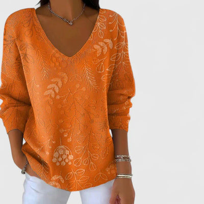 Mirelle | Leaf Pattern Sweater