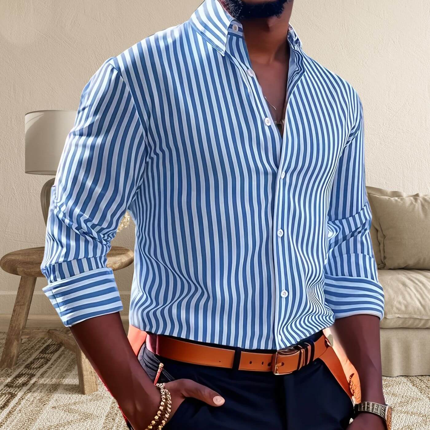 Maverick™ – Stripe Long Sleeve Shirt