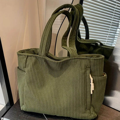 Nancy™ – Stylish Corduroy Tote Bag
