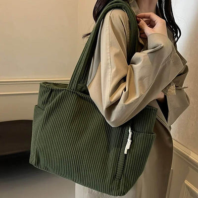 Nancy™ – Stylish Corduroy Tote Bag