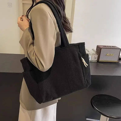 Nancy™ – Stylish Corduroy Tote Bag