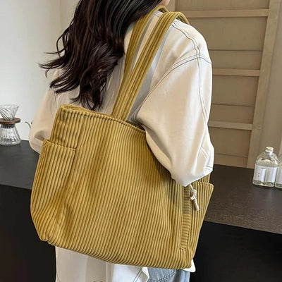 Nancy™ – Stylish Corduroy Tote Bag