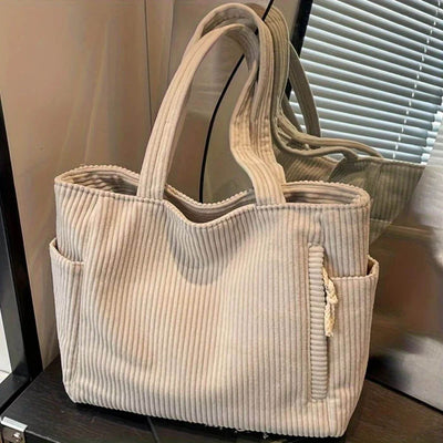 Nancy™ – Stylish Corduroy Tote Bag