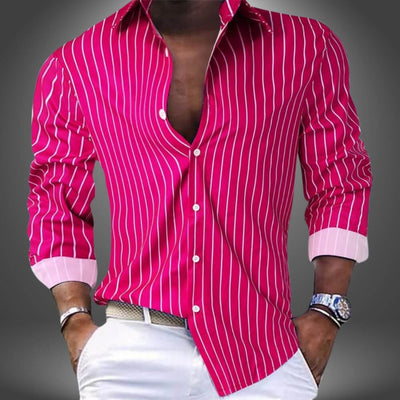 Nikolas™ - Stylish Striped Long Sleeve Shirt
