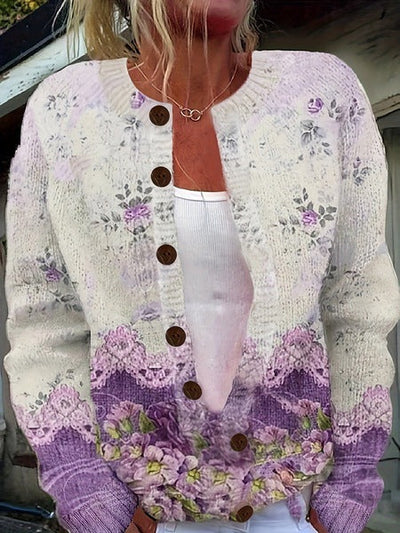 Claire | Vintage Floral Cardigan Sweater