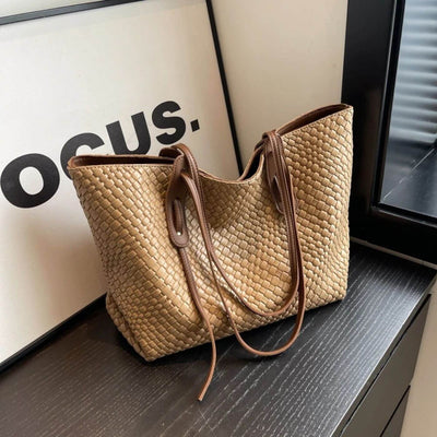 Riley™ - Luxury Woven Tote Shoulder Bag