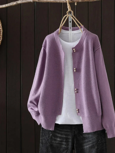 Elara | The Sophisticated Pearl Cardigan