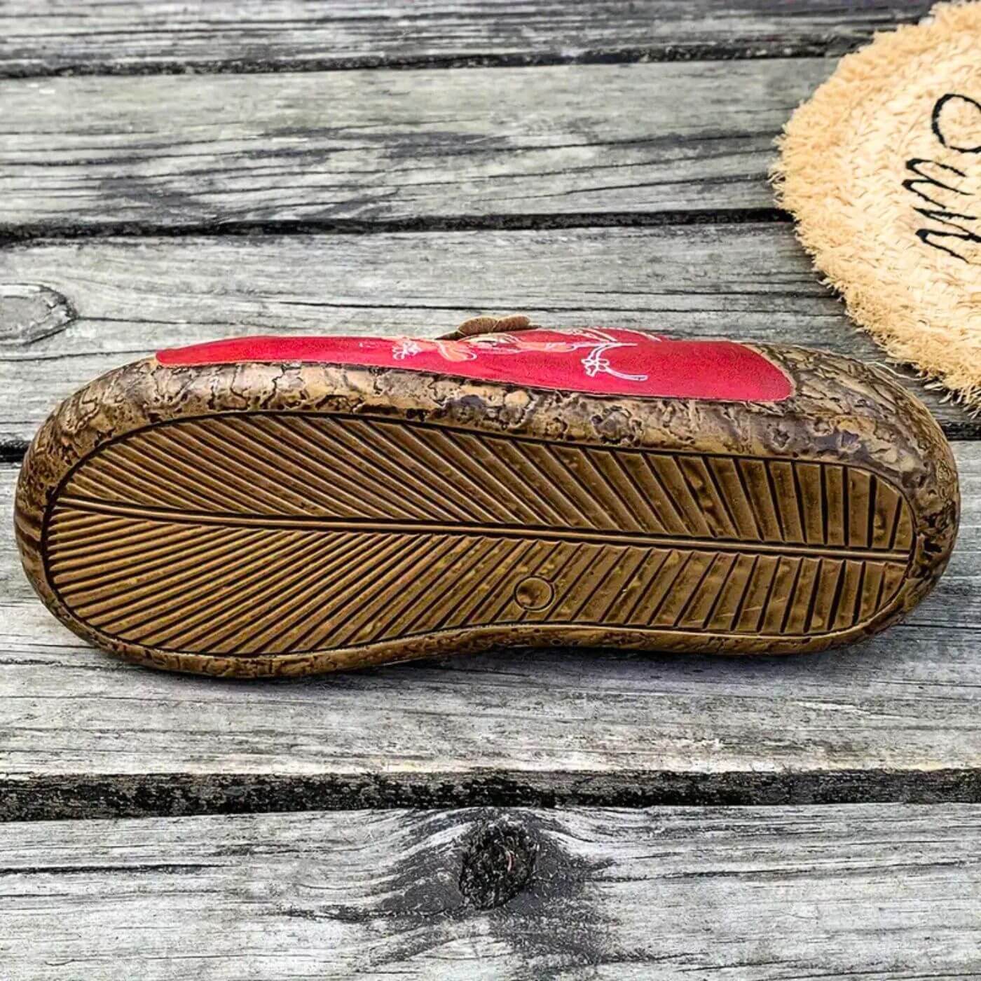 Scarlett™ – Vintage Red Blossom Sandals