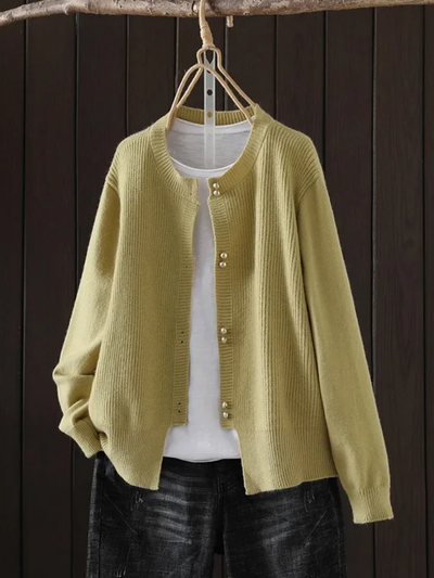 Elara | The Sophisticated Pearl Cardigan