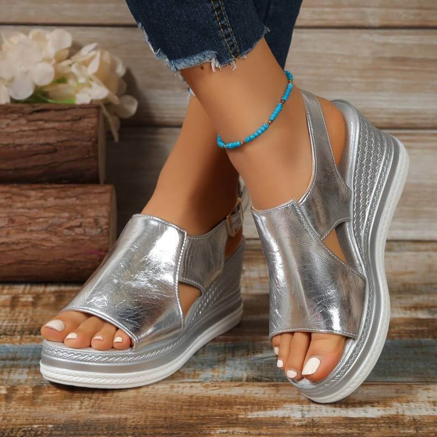 Valerie™ – Elegant Orthopedic Wedge Sandals