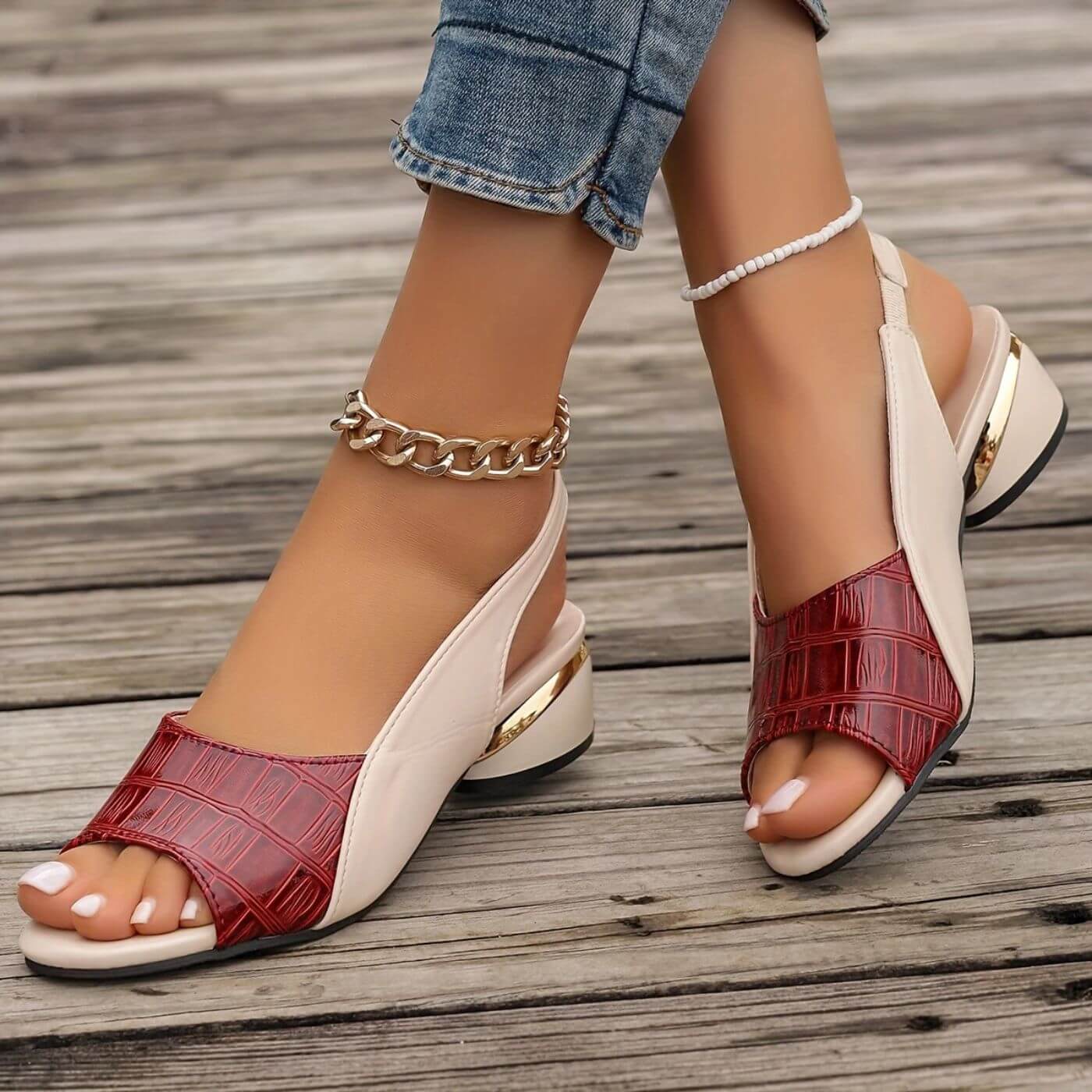 Victoria™ - Elegant Low Heel Orthopedic Sandals