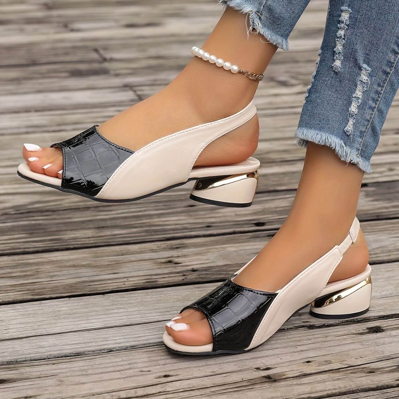 Victoria™ - Elegant Low Heel Orthopedic Sandals