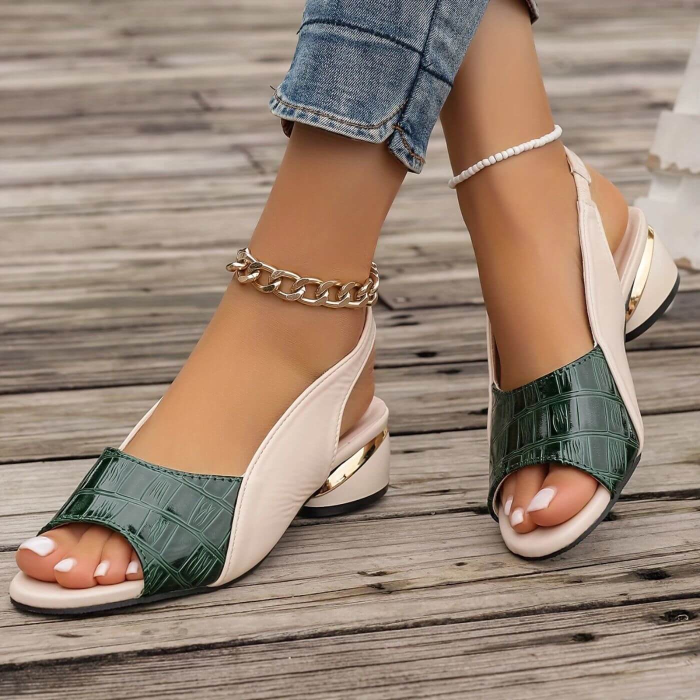Victoria™ - Elegant Low Heel Orthopedic Sandals