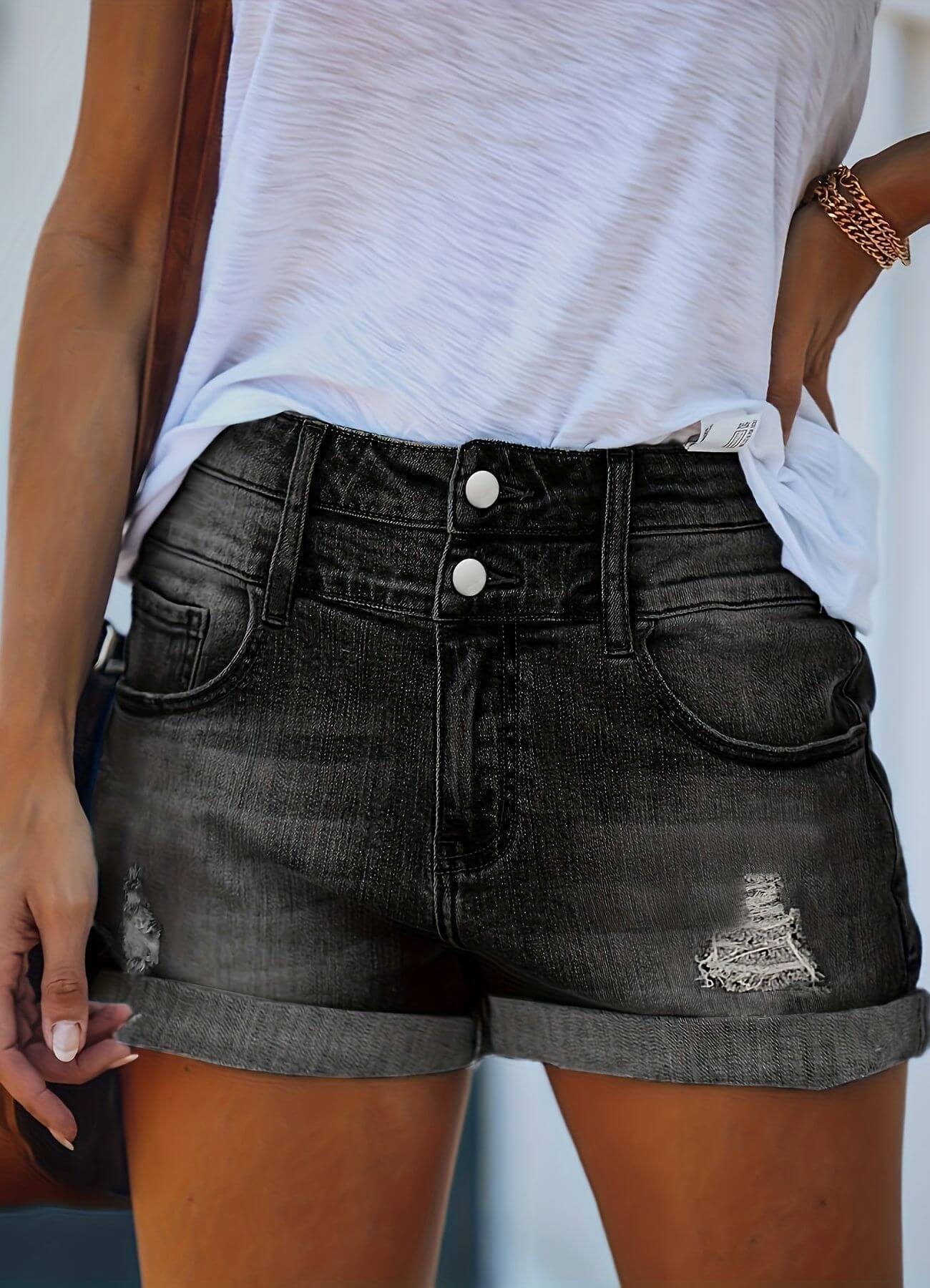 Viveulla™ - Ripped Jeans Denim Shorts