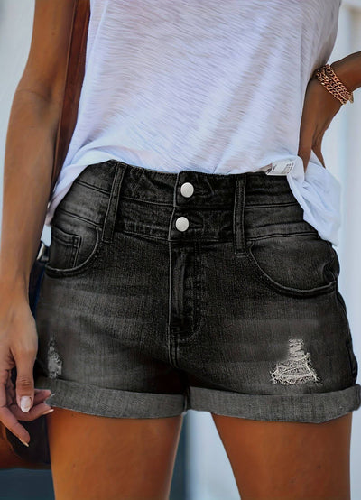 Viveulla™ - Ripped Jeans Denim Shorts