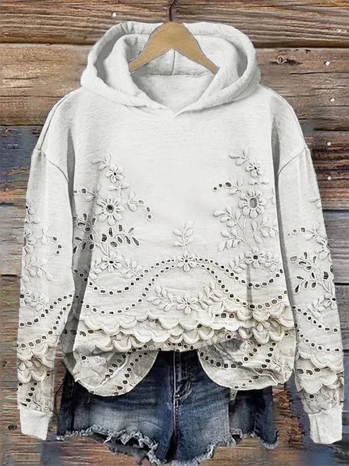 Mia | Hoodie with Floral Print