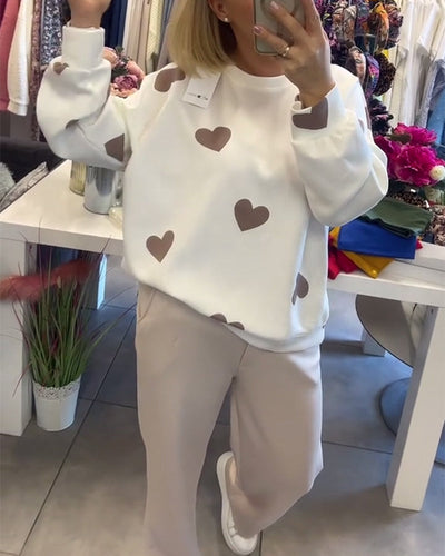 Mila | Cozy Heart Pattern Sweater