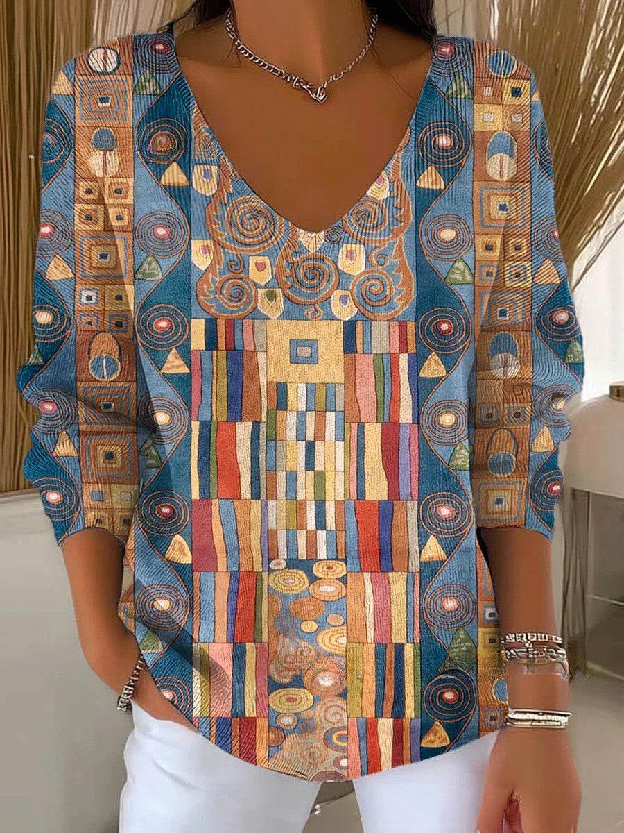 Beatrice – Sweater made of knitted fabric with V-neck
