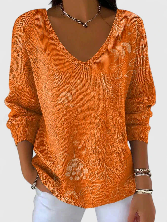 Mirelle | Leaf Pattern Sweater