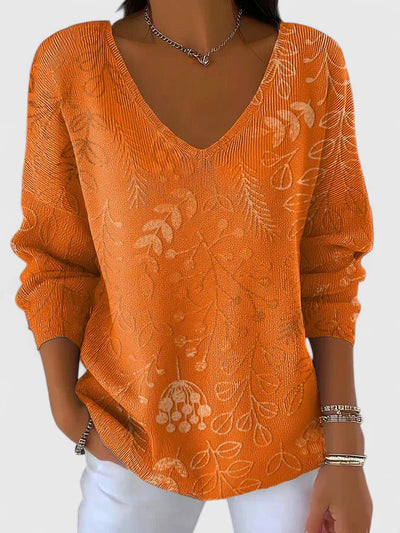 Mirelle | Leaf Pattern Sweater